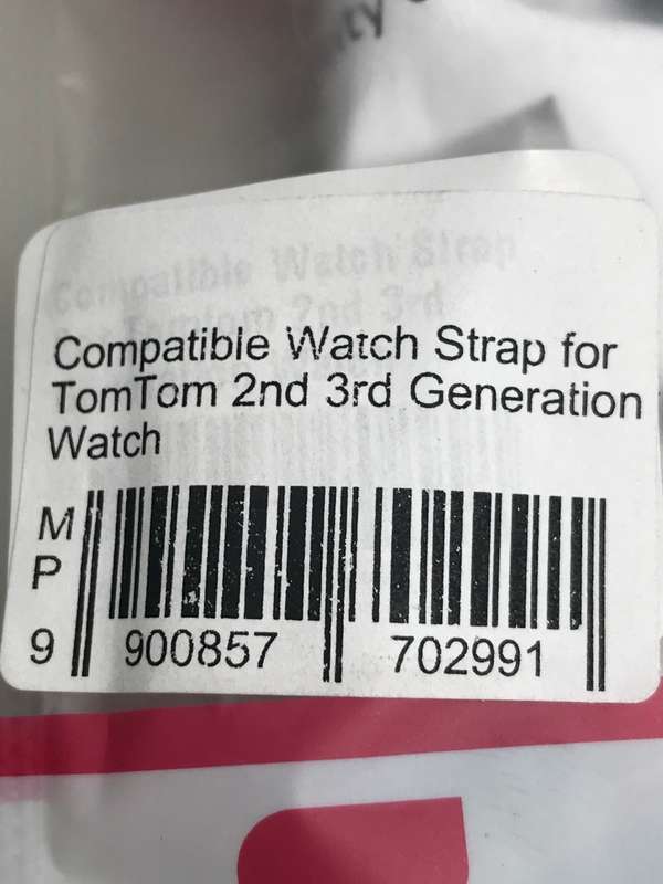 Tom Tom Watch Strap 2nd and 3rd Generation Compatable black new