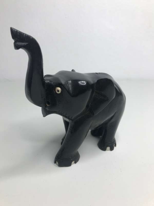Vintage Hand Made Wood Elephant