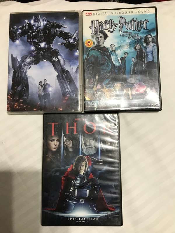 Lot 3 DVD Thor and Harry Potter and Transformers