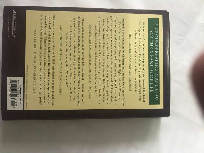 The Purpose Driven Life Rick Warren Hardcover