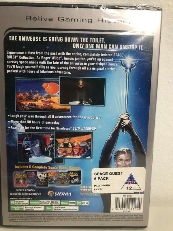 PC CD ROM Space Quest Collection Relive Gaming History  NEW SEALED