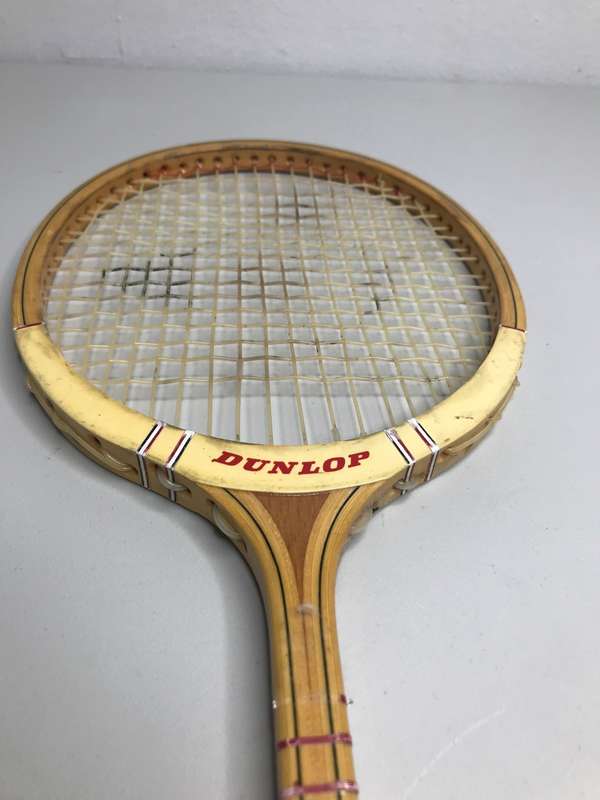 Squash Racket Dunlop Maxply Fort Vintage Reinforced with Cane Collectable