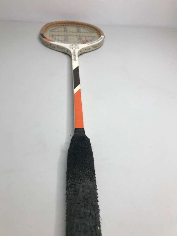Squash Racket Signed Jahangir Khan and Rahman Khan Unsquashable COLLECTABLE