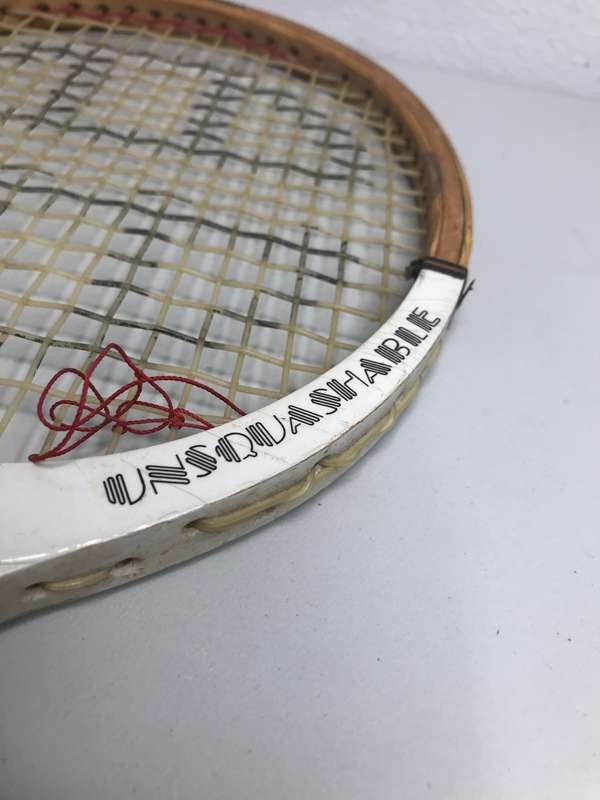 Squash Racket Signed Jahangir Khan and Rahman Khan Unsquashable COLLECTABLE