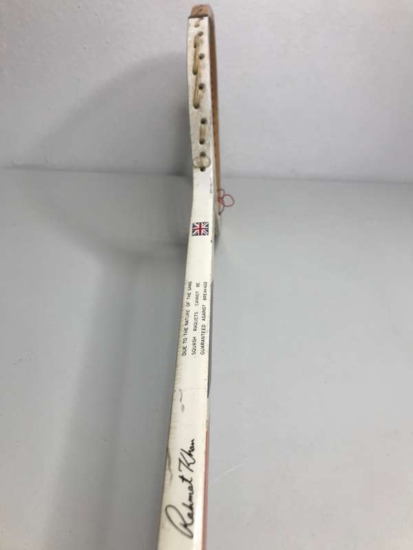 Squash Racket Signed Jahangir Khan and Rahman Khan Unsquashable COLLECTABLE