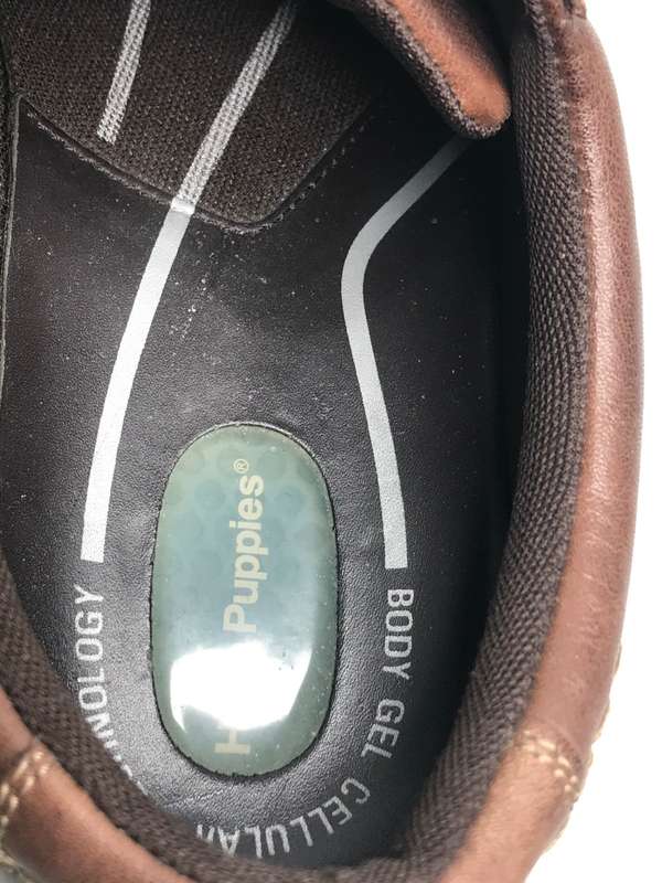 Hush Puppies Mens Shoes Brown Leather Body Gel Cellular Technology size 11 second hand