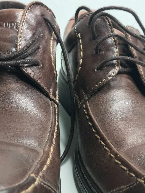 Hush Puppies Mens Shoes Brown Leather Body Gel Cellular Technology size 11 second hand
