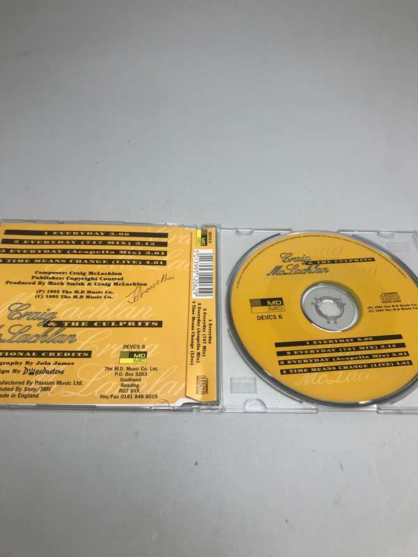 CD Everyday Craig McLachlan & The Culprits Import made in England