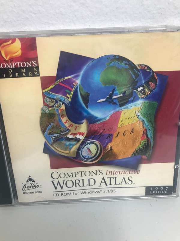 CD ROM Comptons Interactive World Atlas windows