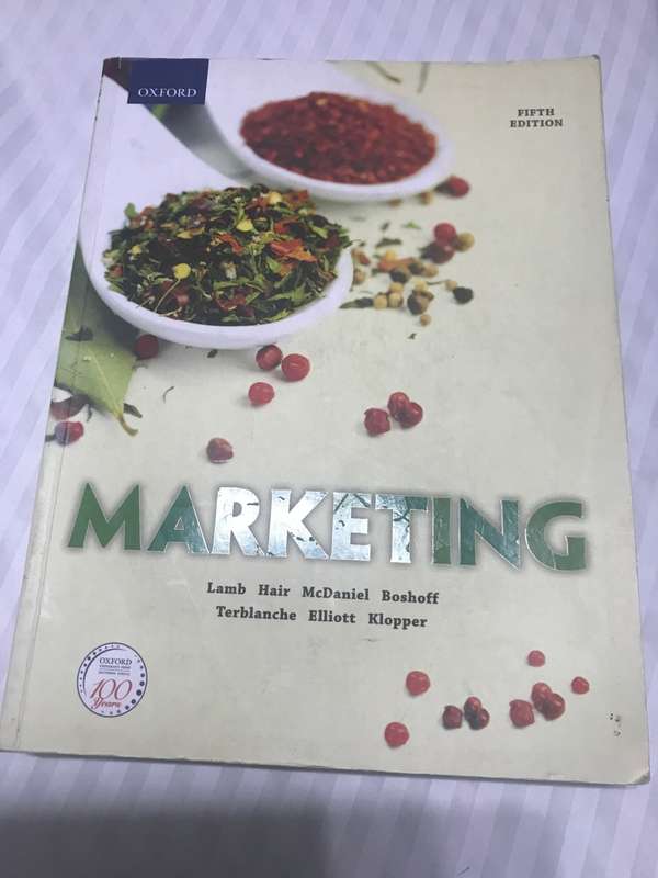 Marketing Fifth Edition Lamb Hair McDaniel Boschoff Terblanche Elliot Klopper