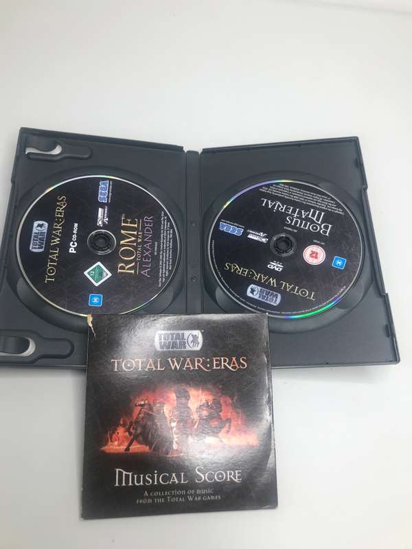 Total Wars : Eras Bonus Material 3 discs Rome Alexander, Bonus Material and Musical Core