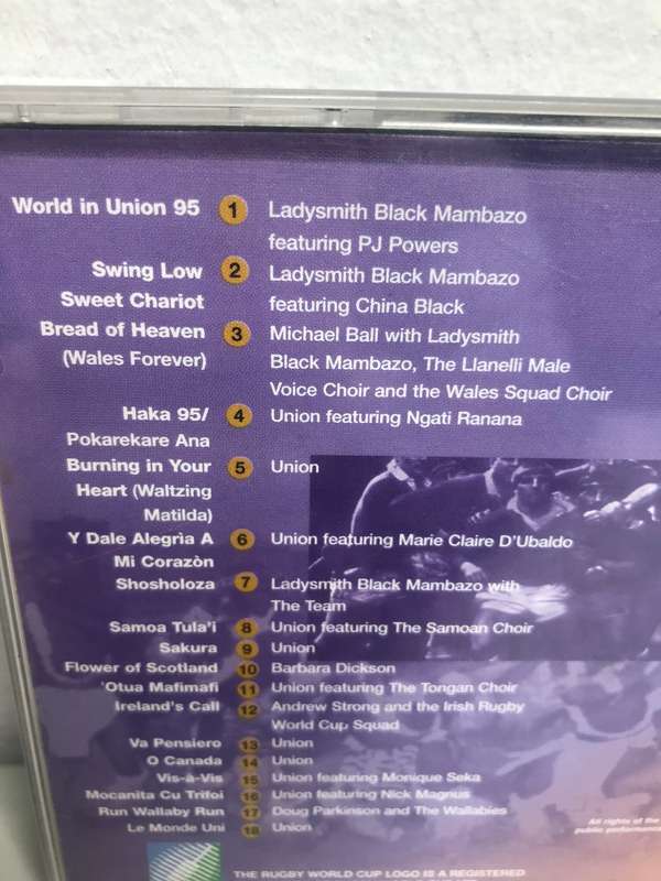Rugby World Cup 1995 CD ANTHEMS World in Union