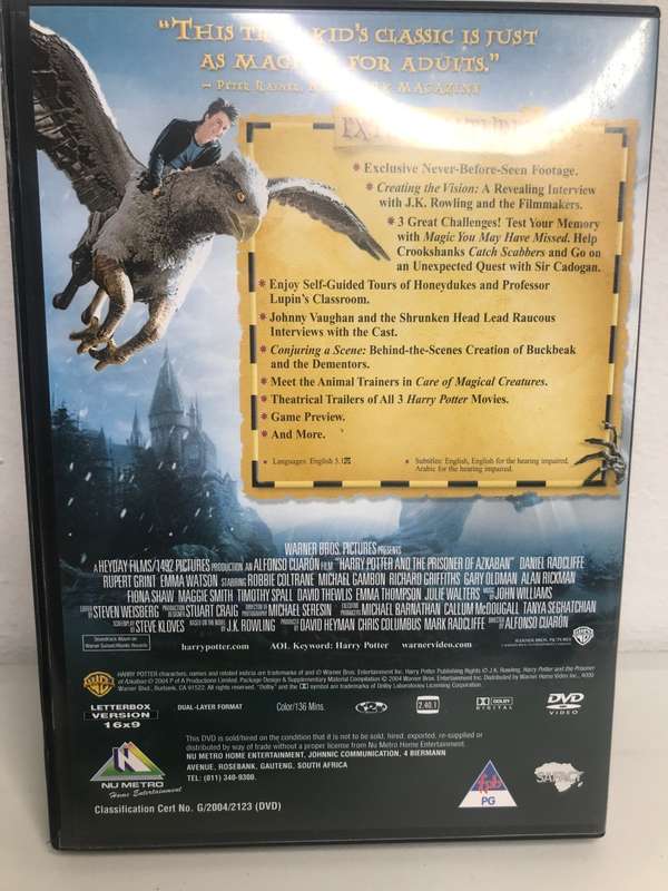 DVD Harry Potter and the Prisoner of Azkaban 2 Discs