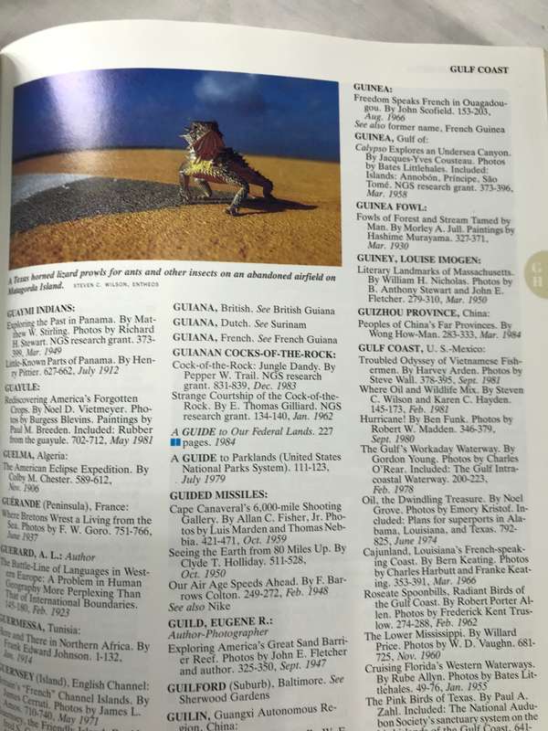 One Hundred National Geographic Index 1888-1988