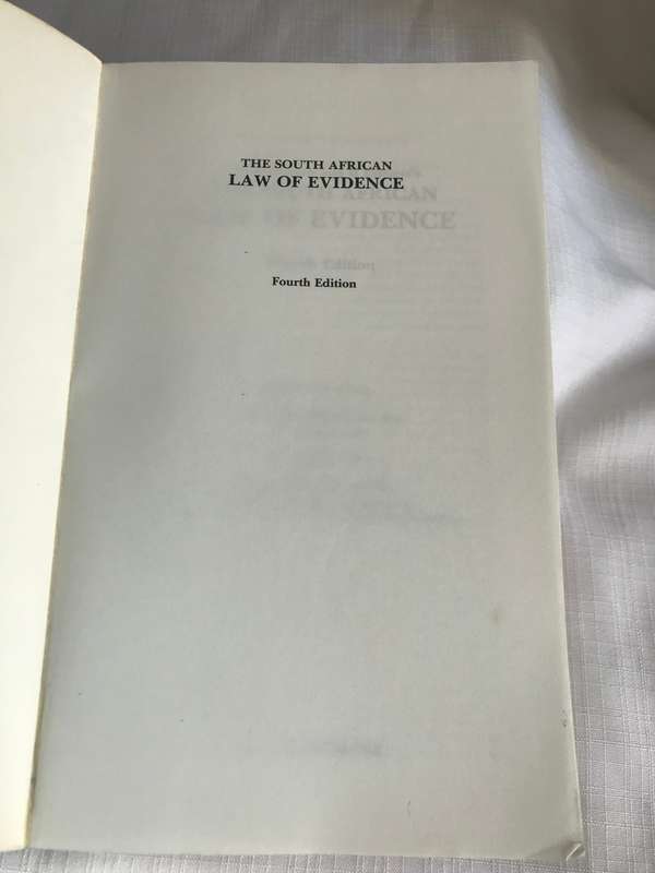 The South African Law of Evidence 4th edition