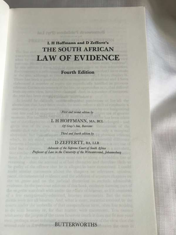 The South African Law of Evidence 4th edition