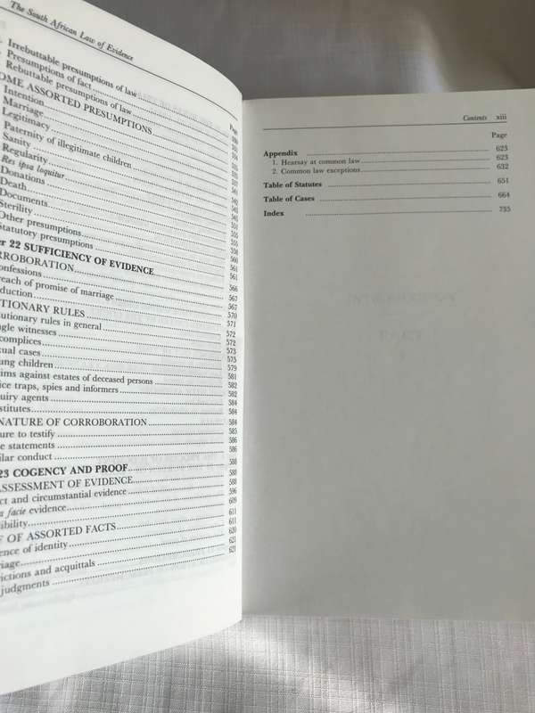 The South African Law of Evidence 4th edition