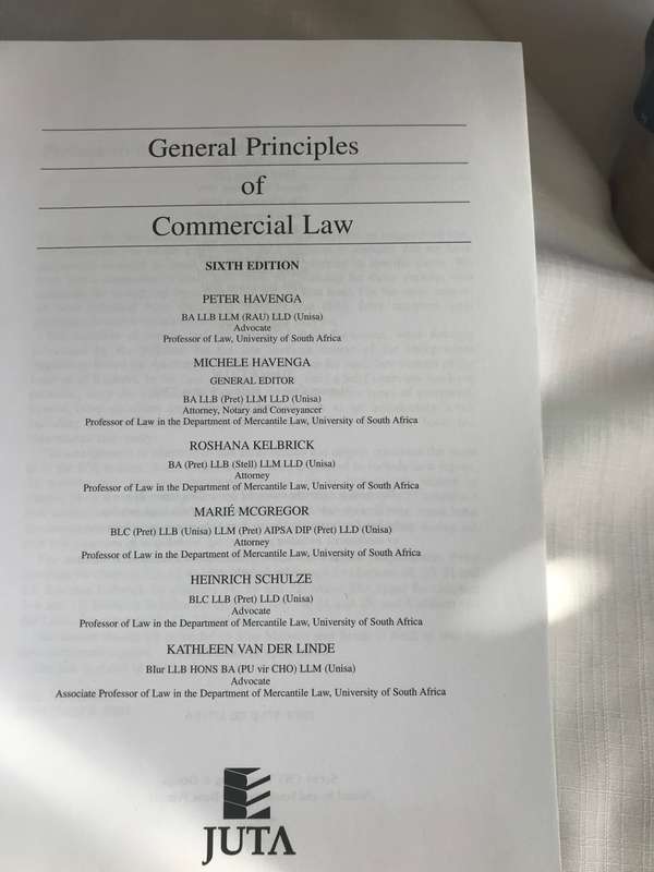 General Principles of Commercial Law 6th edition