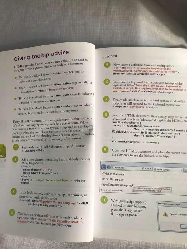 HTML5 in easy steps