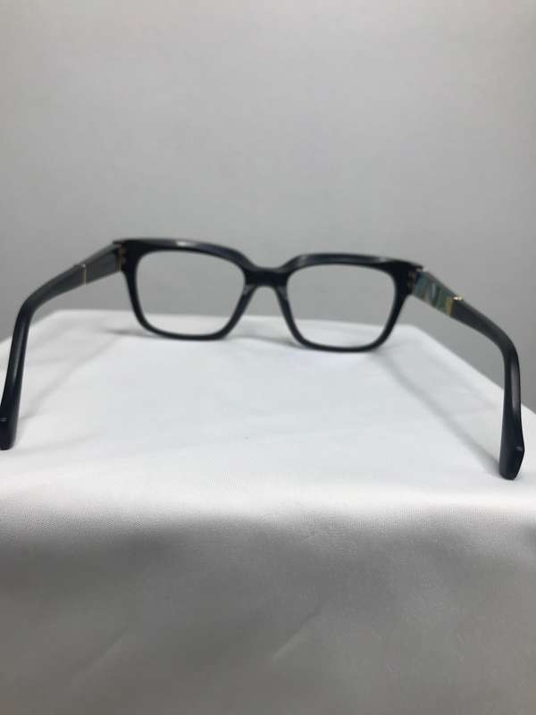 Ana Hickman Eyewear Unique Reversable sides 52-18 -142 FRAME ONLY Black and Multi colour sides