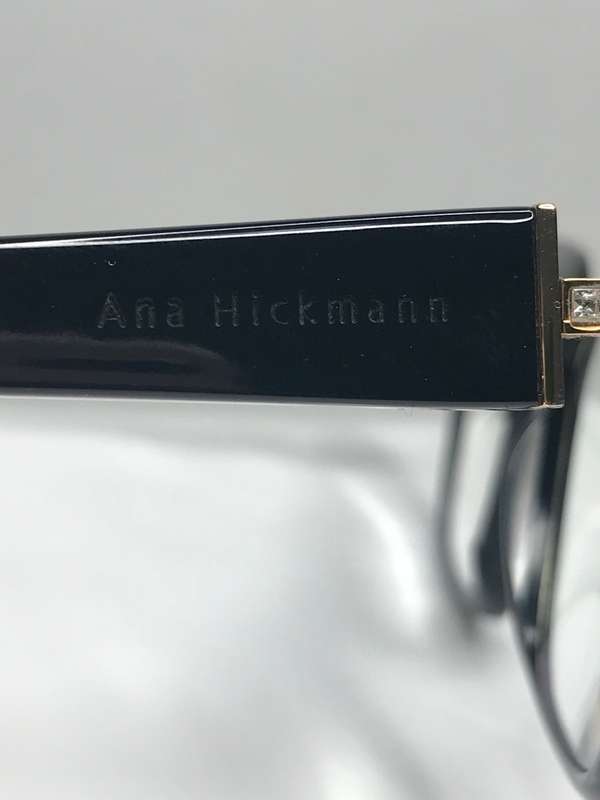 Ana Hickman Eyewear Unique Reversable sides 52-18 -142 FRAME ONLY Black and Multi colour sides