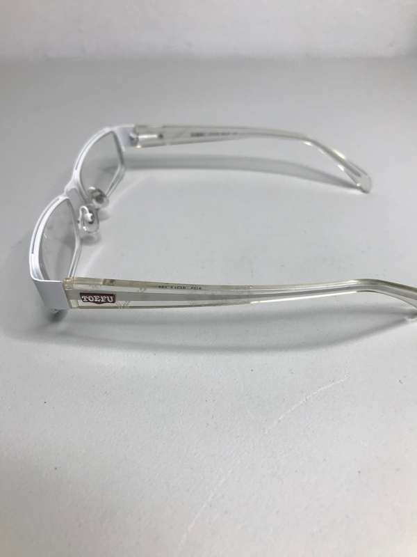 Eyewear TOEFU 52-18 - 135 White FRAME ONLY metal with plastic sides