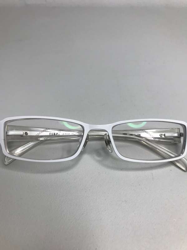 Eyewear TOEFU 52-18 - 135 White FRAME ONLY metal with plastic sides