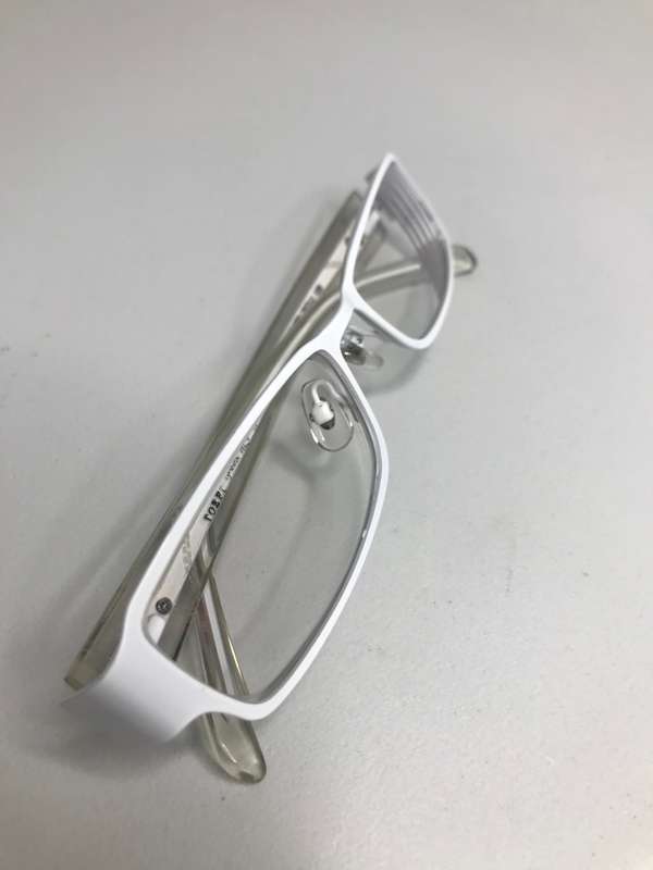 Eyewear TOEFU 52-18 - 135 White FRAME ONLY metal with plastic sides