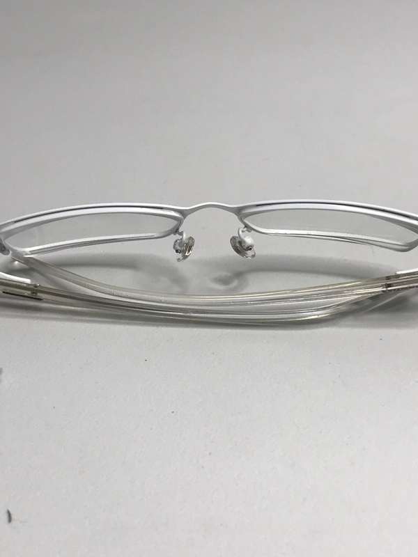 Eyewear TOEFU 52-18 - 135 White FRAME ONLY metal with plastic sides
