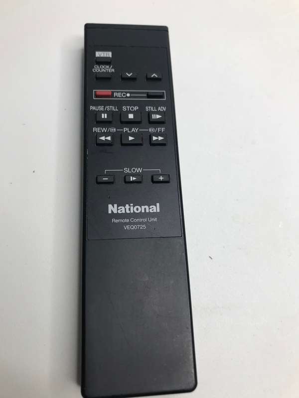 Remote Control National Panasonic VEQ0725/ VEQO744 FOR VIDEO RECORDER