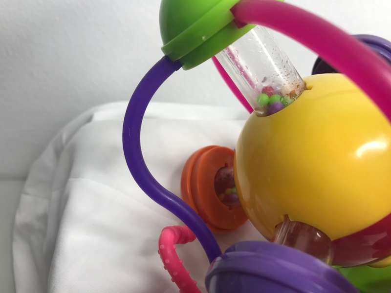 INFANTINO Primary Colors ACTIVITY BALL~Rattle ,Easy Grip, colorful