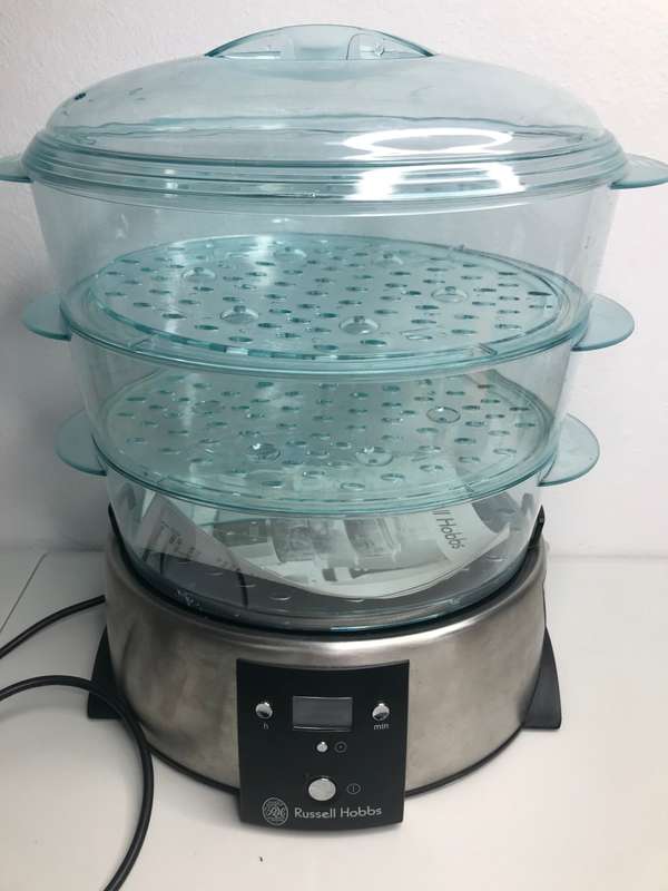 Russel Hobbs Food Steamer 3 Tier 3 liners Each Tier 120 min count down timer