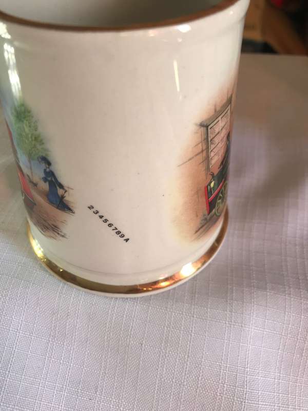 Old Foley James Kent Staffordshire England Mug Rotary Cultivator Steam Roller 1878