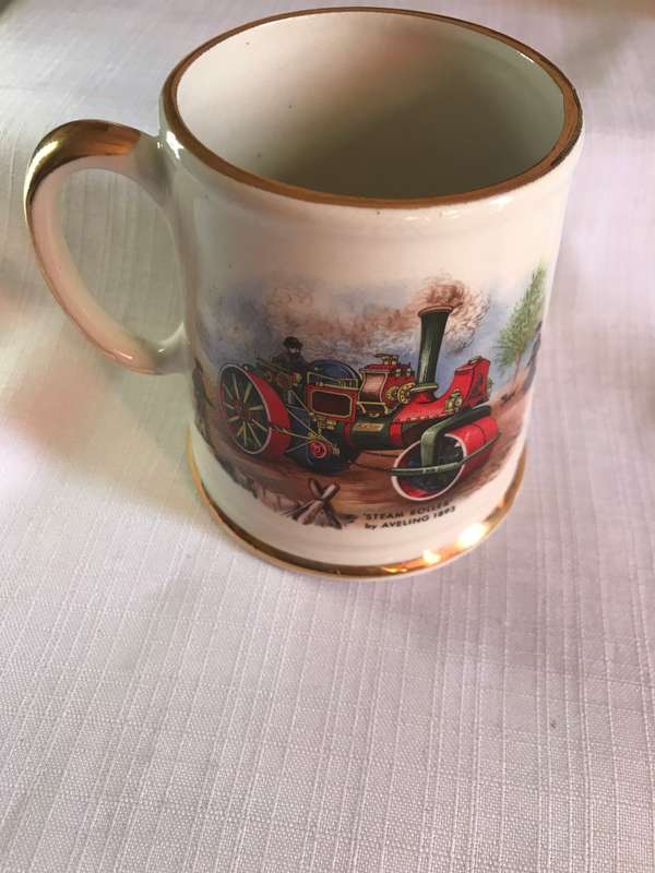 Old Foley James Kent Staffordshire England Mug Rotary Cultivator Steam Roller 1878