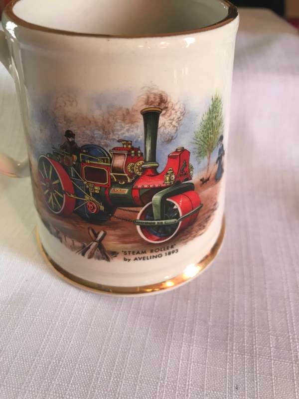Old Foley James Kent Staffordshire England Mug Rotary Cultivator Steam Roller 1878