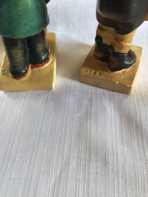 2 VINTAGE CHALKWARE MUSICIANS - 1930'S -1940'S