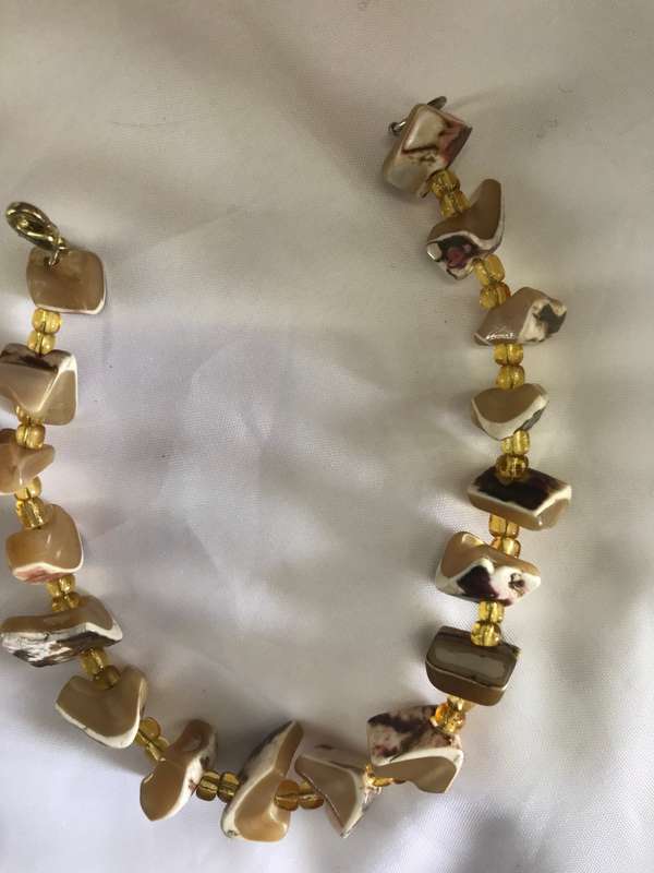 Vintage Mother of Pearls Shell Necklace, and BraceletVintage Jewelry. Perfect  gift
