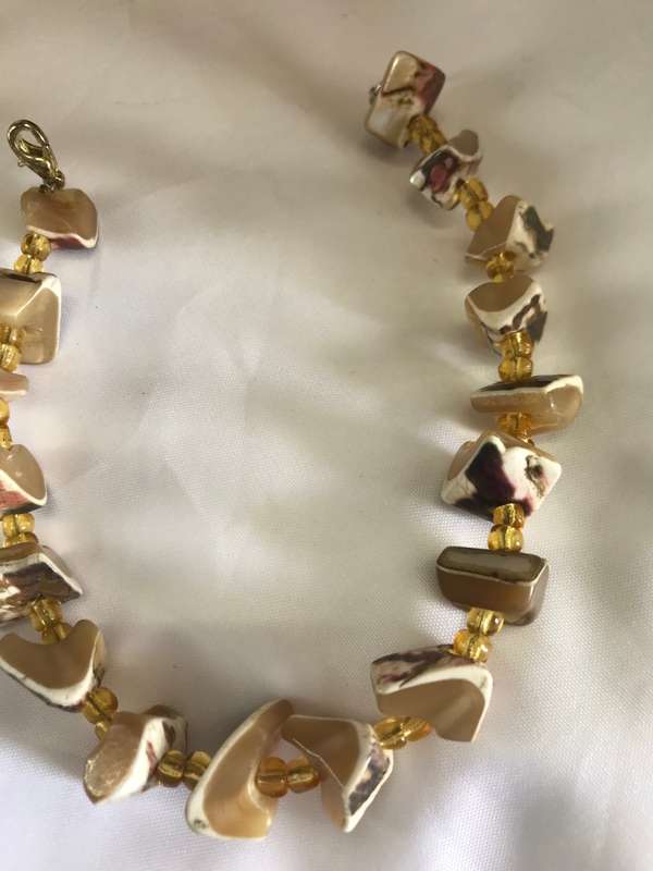 Vintage Mother of Pearls Shell Necklace, and BraceletVintage Jewelry. Perfect  gift