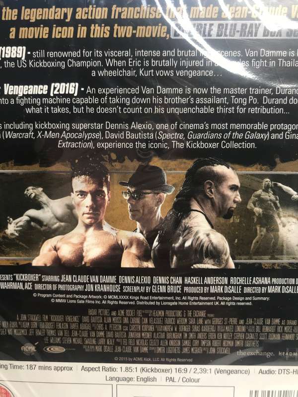 Blu-ray Disk The Kickboxer Collection Two Movie Collection NEW SEALED