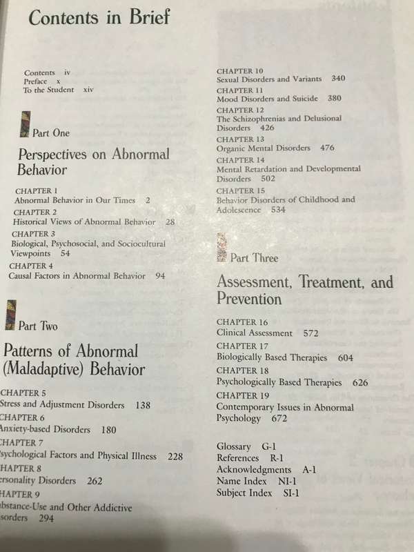 Abnormal Psychology and Modern Life 9th edition
