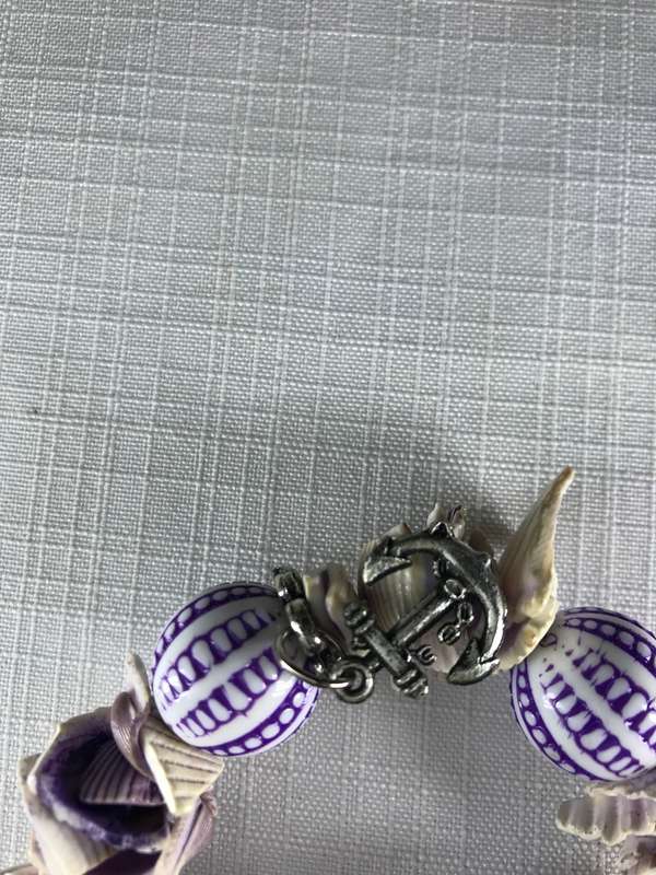 Sea shell beaded charm bracelet