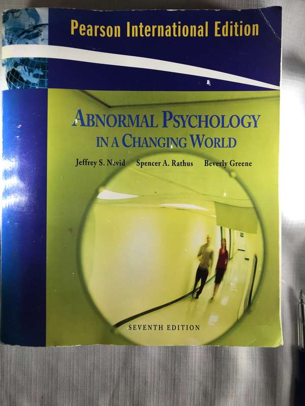 Abnormal Psychology in A Changing World  7th Edition Pearson International edition