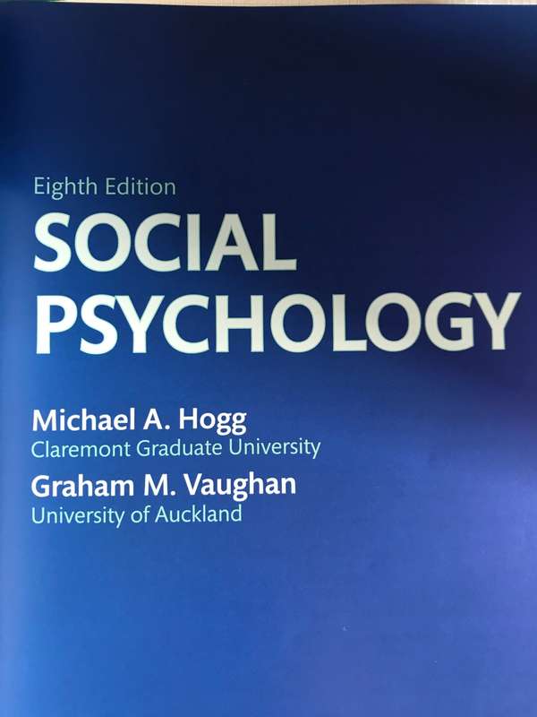Social Psychology 8th edition