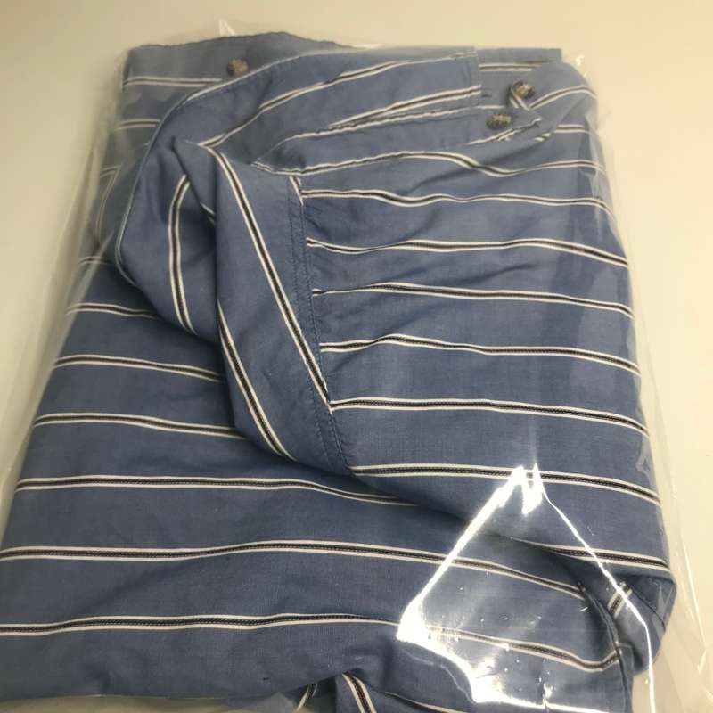 Jeep Long Sleeve Shirt Large Blue black n white stripe
