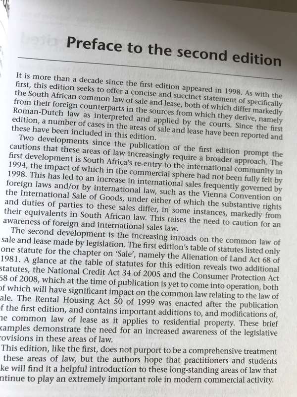 Priciples of the Law of Sale & Lease 3rd edition