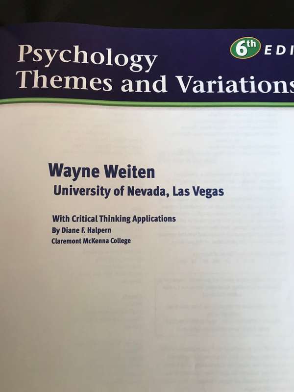 Psychology Themes and Variations 6th edition Wayne Weiten