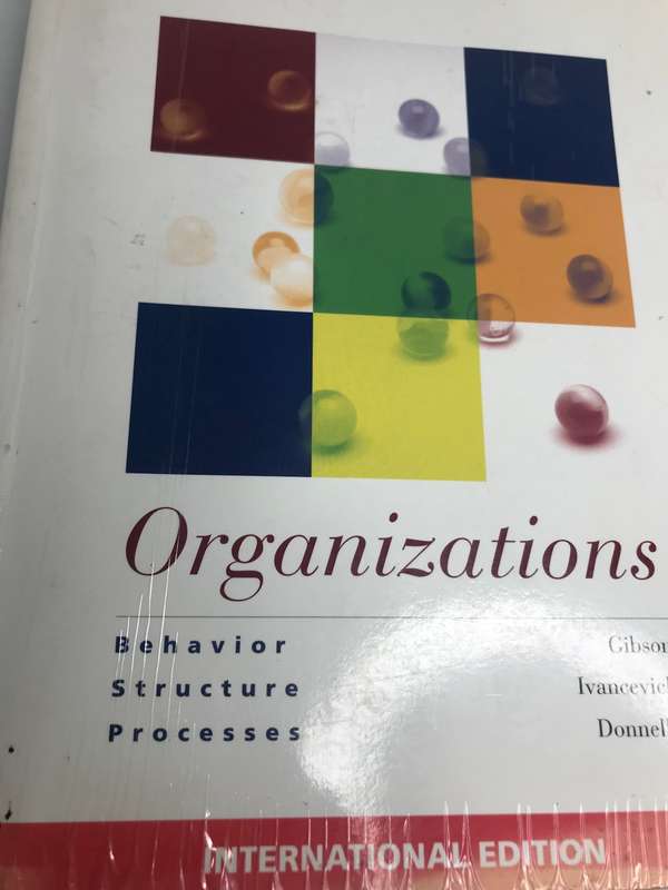 Book Organisations Behaviour Structure Processes by Gibson Ivancevich Donnelly