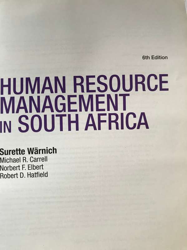 Human Resource management 6th edition Surette Warnich