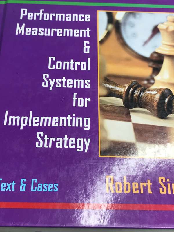 Book Performance Management and Control Systems for Implementing Strategy by Robert Simons