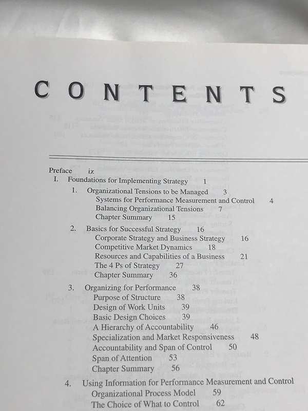 Book Performance Management and Control Systems for Implementing Strategy by Robert Simons